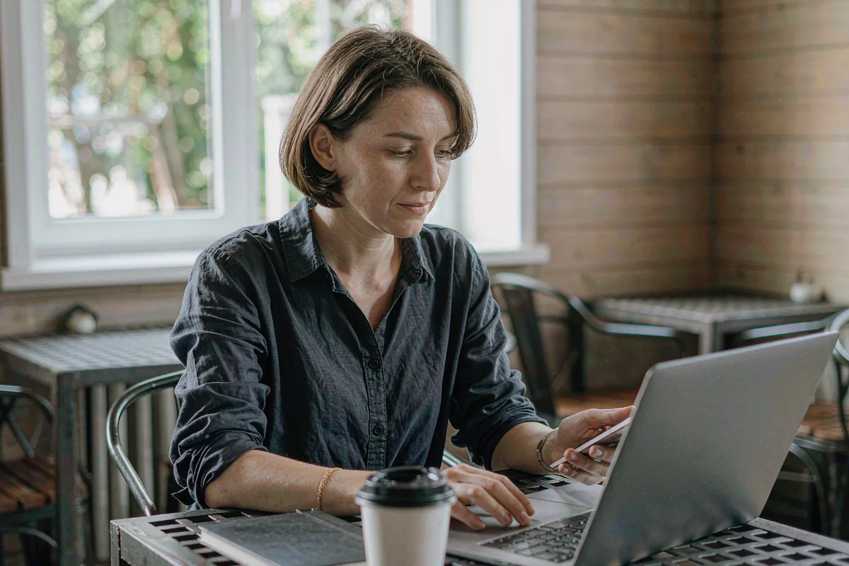 Freelancer planning finances on a laptop
